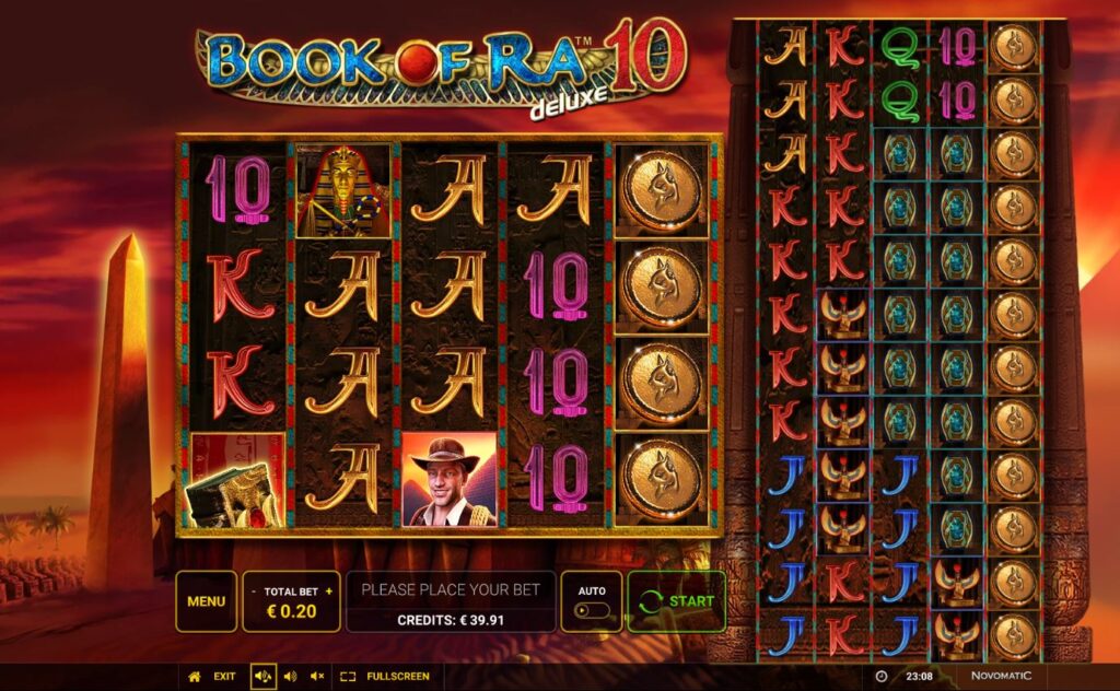 Book of Ra Deluxe slot screenshot